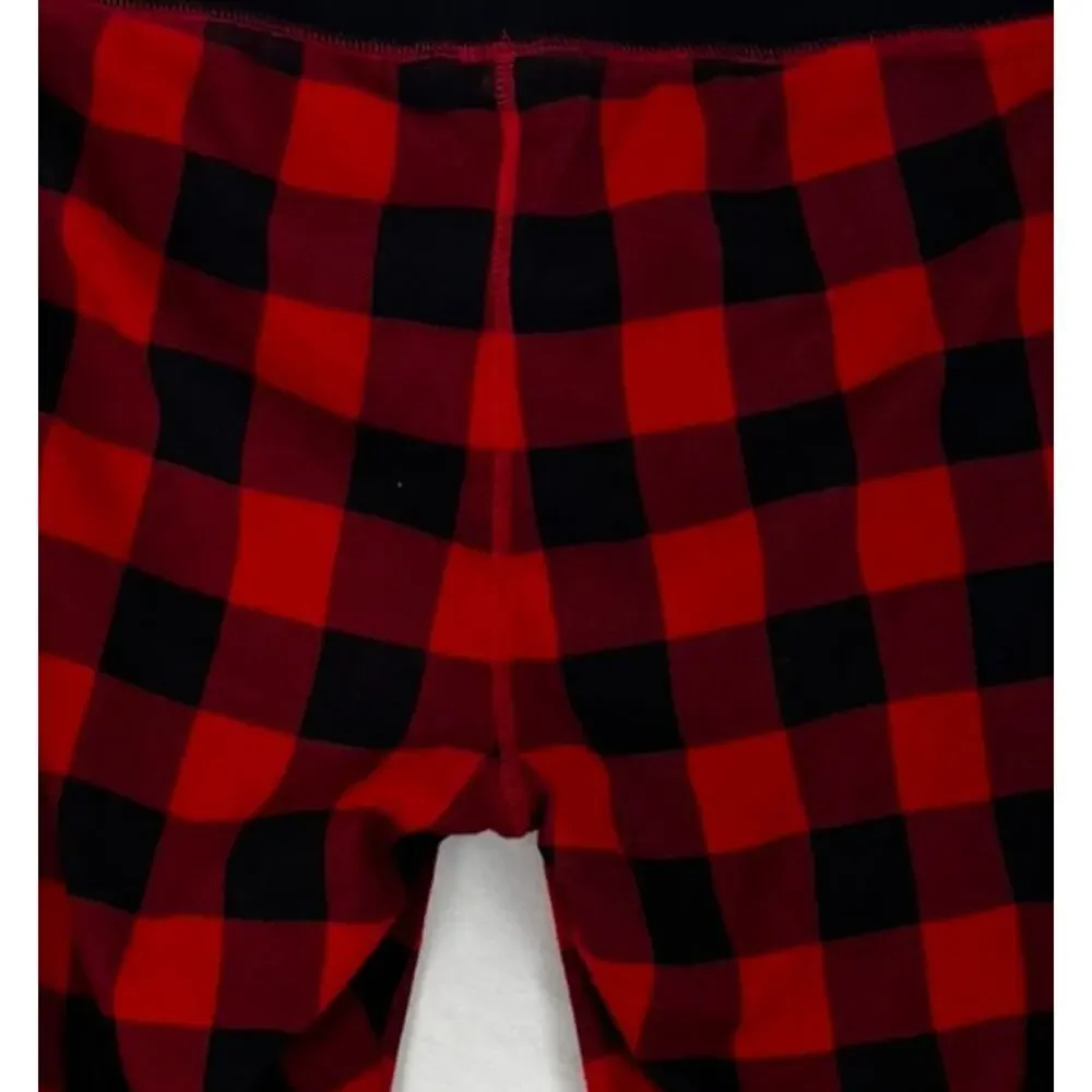 J. Crew Factory Womens Medium Black Red Buffalo Plaid Jogger Pants